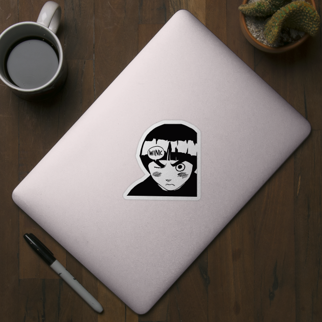 rock lee funny Rock Lee Naruto Sticker TeePublic